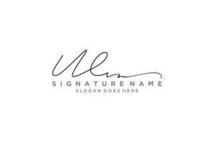 eerste ul brief handtekening logo sjabloon elegant ontwerp logo teken symbool sjabloon vector icoon