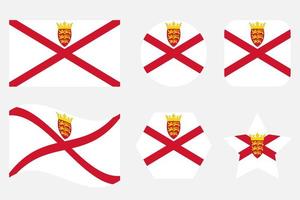 Jersey vlag gemakkelijk illustratie voor onafhankelijkheid dag of verkiezing vector