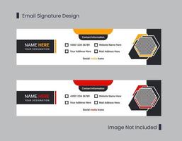 creatief e-mail handtekening sjabloon ontwerp of e-mail footer voor promotionele doel vector