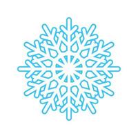 gemakkelijk sneeuwvlok gemaakt van blauw lijnen. feestelijk decoratie voor nieuw jaar en kerstmis, symbool van winter, element voor ontwerp. vector illustratie