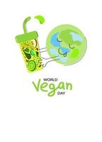 vector banier van wereld vegetarisch dag.gezond voedsel concert