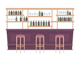 bar arrangement semi vlak kleur vector voorwerp. vol formaat item Aan wit. element van interieur. flessen van drank opslagruimte gemakkelijk tekenfilm stijl illustratie voor web grafisch ontwerp en animatie