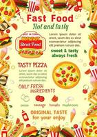 vector snel voedsel restaurant menu poster