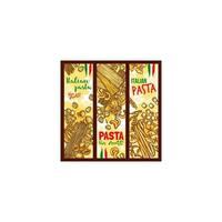 pasta en Italiaans macaroni vector banners