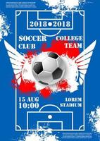 voetbal spel college team Amerikaans voetbal vector poster