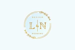 eerste ln schoonheid monogram en elegant logo ontwerp handschrift logo van eerste handtekening, bruiloft, mode, bloemen en botanisch met creatief sjabloon. vector