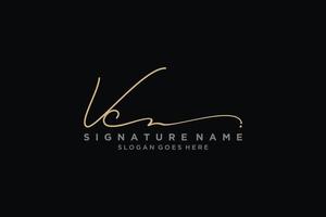 eerste vc brief handtekening logo sjabloon elegant ontwerp logo teken symbool sjabloon vector icoon