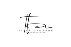 eerste tf brief handtekening logo sjabloon elegant ontwerp logo teken symbool sjabloon vector icoon