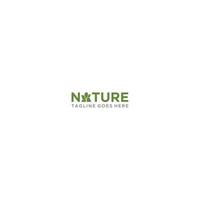 natuur logo met fabriek in een vector