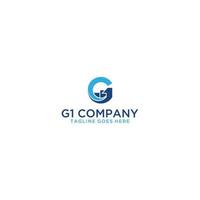 g1 eerste logo teken ontwerp vector