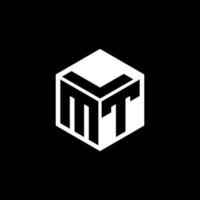 mtl brief logo ontwerp met zwart achtergrond in illustrator. vector logo, schoonschrift ontwerpen voor logo, poster, uitnodiging, enz.