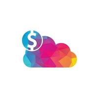 wolk geld logo vector. wolk betalen logo sjabloon vector