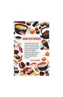 vector sushi restaurant Japans voedsel poster