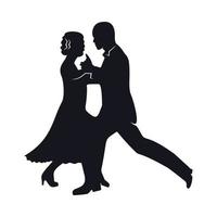 tango dansers silhouetten vector