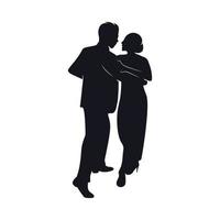 tango dansers silhouetten vector