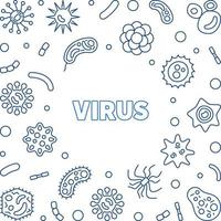 vector virus schets concept illustratie of kader