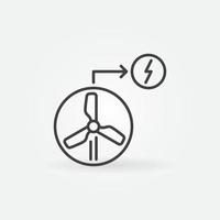 wind turbine en energie schets vector concept icoon