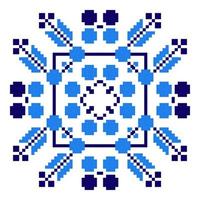 etnisch ornament mandala meetkundig patronen in blauw kleur vector