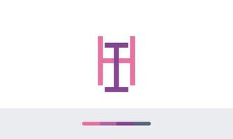 alfabet letters initialen monogram logo hallo, ih, h en i vector