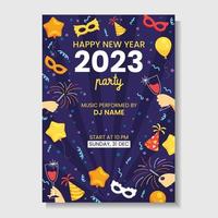 nieuw jaar 2023 partij vector