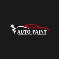 auto verf garage logo vector ontwerp