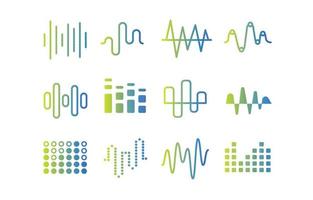 modern geluidsgolf icoon verzameling vector