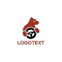 het rijden beer logo icoon illustratie ontwerp vector