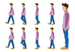 Jongen Walking Cycle vector