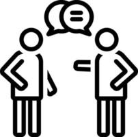 lijnpictogram voor praten vector