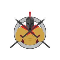 Spartaanse helm vector icon