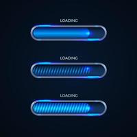 futuristische licht blauw bezig met laden bar sjabloon concept vector