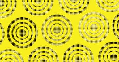 cirkel haftone structuur geel achtergrond patroon vector