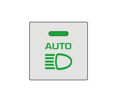 auto- auto hoog straal Aan knop. auto koplamp instellingen. illustratie van modern voertuig dashboard knopen. bewerkbare lijn icoon. vector