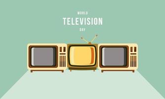 wijnoogst televisie tekenfilm illustratie. wereld televisie dag illustratie vector