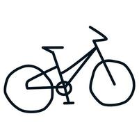 tekening stijl fiets. vector illustratie van hand getekend