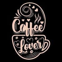 koffie kop vector, typografie koffie element, hand- tekening koffie beker, koffie bonen vector