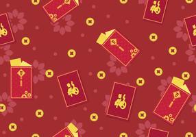 Rode Chinees Nieuwjaar Packet Design vector