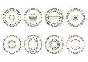 Retro premium kwaliteitslabel set vector