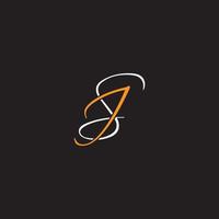 js brief wijnoogst handtekening retro modern creatief logo vector