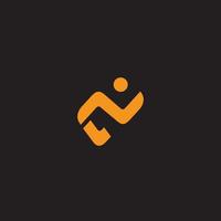 rennen logo ontwerp modern creatief icoon brief vector