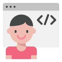 programmering icoon vector illustratie, stam , onderwijs