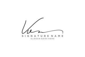 eerste vv brief handtekening logo sjabloon elegant ontwerp logo teken symbool sjabloon vector icoon
