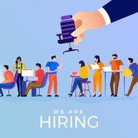 hr kiest een medewerker uit aanwerving vector