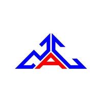 zac brief logo creatief ontwerp met vector grafisch, zac gemakkelijk en modern logo in driehoek vorm geven aan.