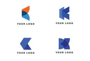 k brief logo ontwerp sjabloon vector