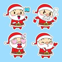 schattig de kerstman claus vector set, Kerstmis illustratie