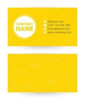 bedrijf kaart Aan geel abstract bekleed achtergrond met icoon voor adres, telefoon, mail en website. vector