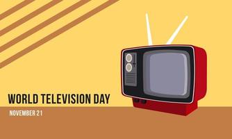 wijnoogst televisie tekenfilm illustratie. wereld televisie dag illustratie vector