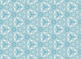 decoratief etnisch bloemen naadloos blauw patroon achtergrond vector