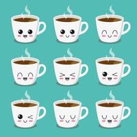 kopje koffie karakterverzameling vector